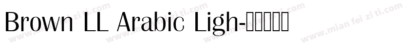 Brown LL Arabic Ligh字体转换